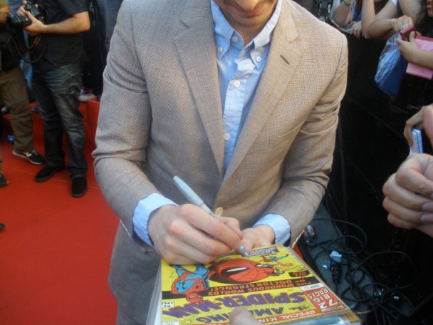 Andrew Garfield premiere The Amazing Spiderman Madrid