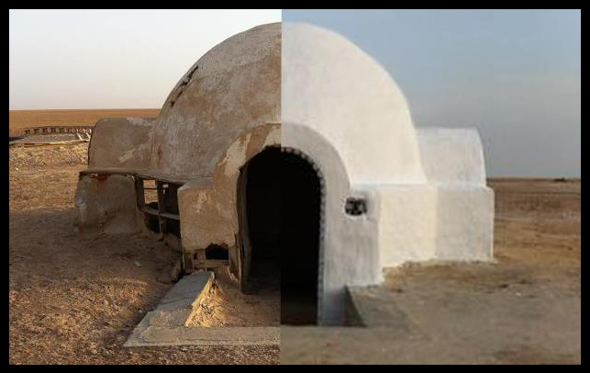 Restauran el decorado de la casa de Luke Skywalker en Tataouine 2 Star Wars