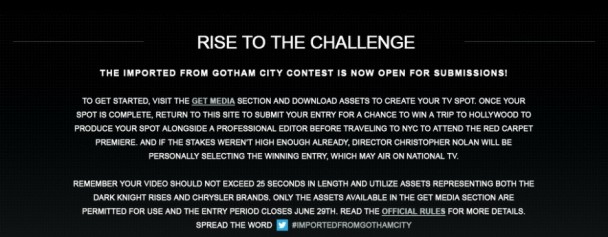 concurso the dark knight rises