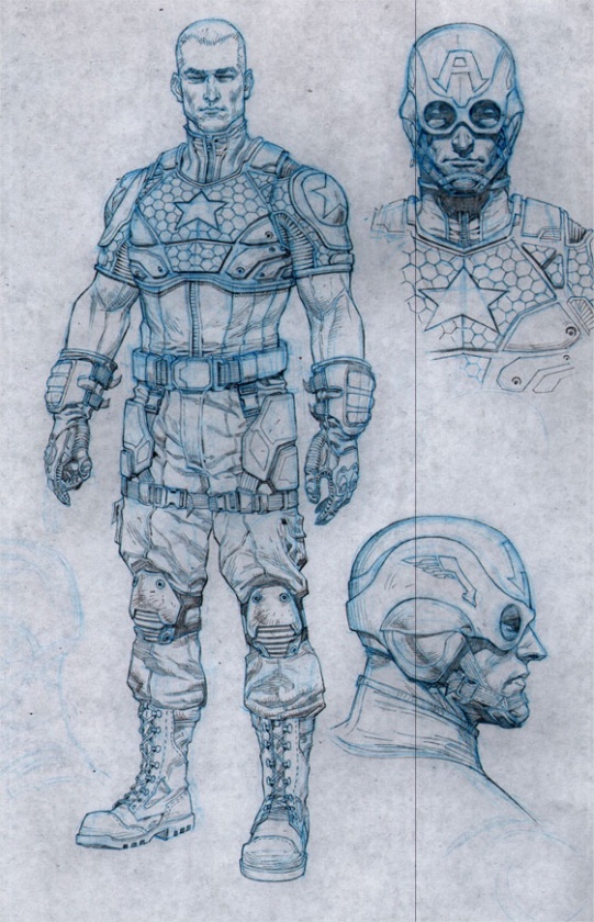 Diseño del Capitán América para Marvel NOW!