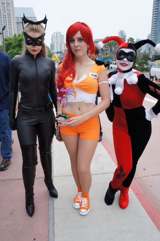 Catwoman, Harley Queen y su amiga Cosplay