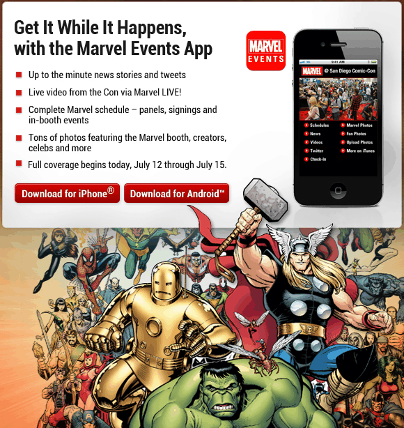 Marvel Events San Diego Comic-Con 2012