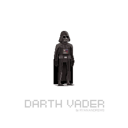 Arte en pixeles de Darth Vader