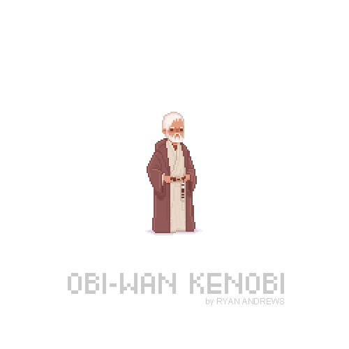 Arte en pixeles de Obi-Wan Kenobi