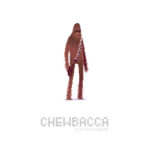 Arte en pixeles de Chewbacca