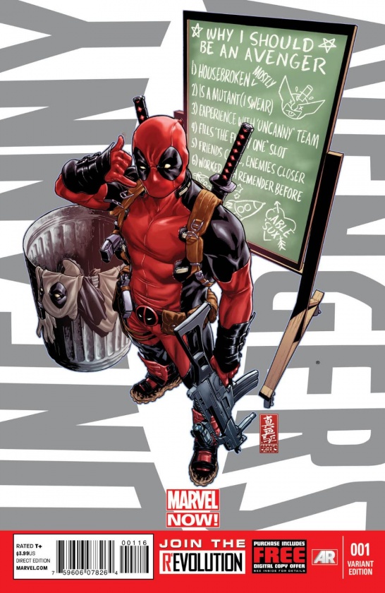 Deadpool en portada alternativa de Uncanny Avengers #1