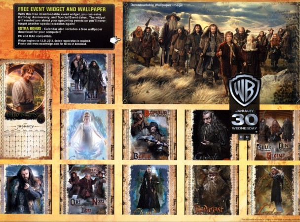 el hobbit un viaje inesperado calendario the hobbit an unexpected journey