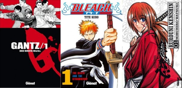 portadas- Kenshin-Gantz-Bleach La portada de Kenshin, Gantz y Bleach