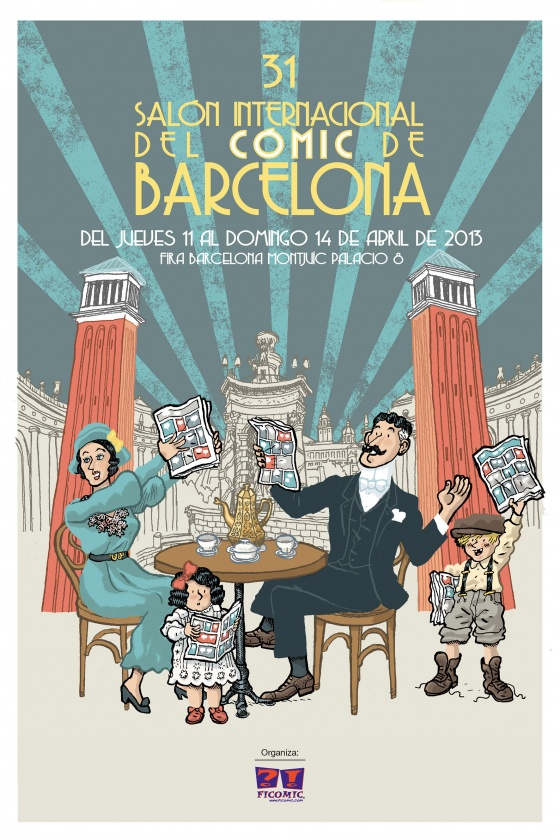 El cartel del 31 Salón del Cómic de Barcelona por Alfonso Zapico