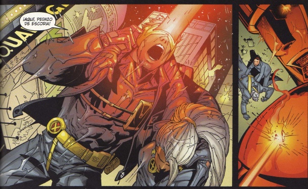 Ultimate X-Men: La Gente del Mañana 2 Cíclope y Tormenta durante una batalla contra los Centinelas