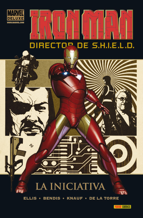 Portada de Marvel Deluxe: Iron Man: Director de S.H.I.E.L.D. 1 - La Iniciativa