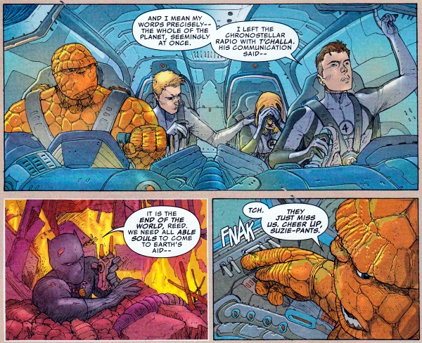 Detalle de página de Fantastic Four #5AU