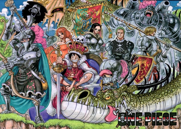 one-piece-color-spread-caballeros-edad-media