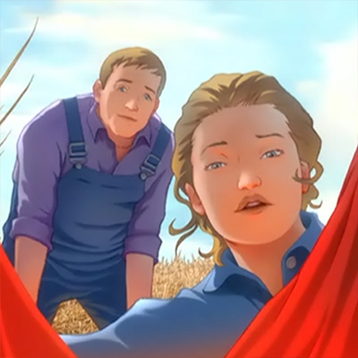 El matrimonio Kent cuando descubre a Kal-El en la película "All Star Superman"