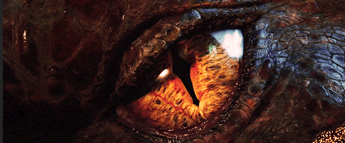 El ojo de Smaug al final de la primera parte de "El Hobbit"