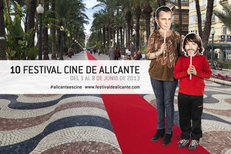 Festival de Cine de Alicante. Paseo de la Explanada de fondo