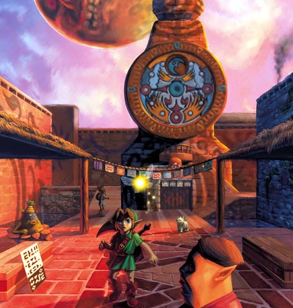 majora's-mask-artwork-link-clocktown-ciudad-reloj