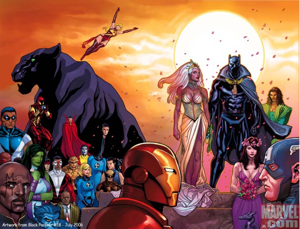 La boda de Pantera Negra y Tormenta La boda de Pantera Negra y Tormenta