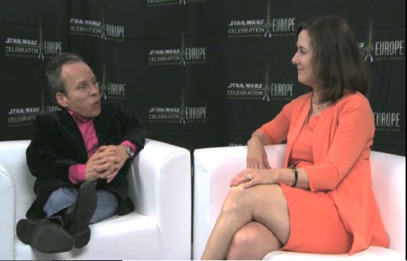 La productora Kathleen Kennedy en su entrevista con Warwick Davis