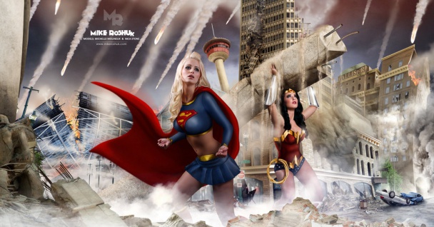 Supergirl y Wonder Woman salvan Calgary