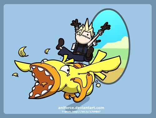 Lo que ha dado de sí el humor en Internet esta semana VOL.9 3 cloud-montando-un-chocobo