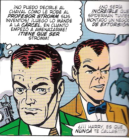 Los Osborn. Harry al fondo. La primigenia y particular cara de un personaje que ha cambiado mucho desde los años 60