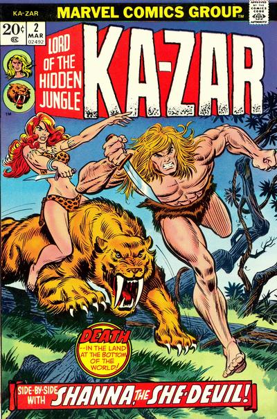 Ka-Zar, en la Tierra Salvaje del Universo Marvel, junto a Shanna y Zabú