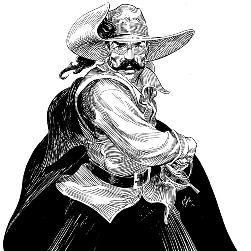 El veraniego rodaje de la serie de TV "El Capitán Alatriste" 2 Diego Alatriste ilustrado por Joan Mundet