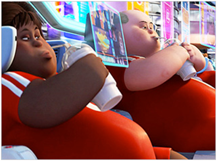 Crítica de "WALL·E" 3 humanos-wall-e-bebiendo