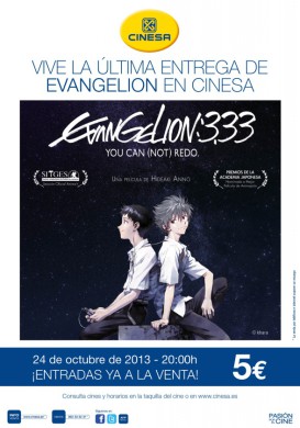 Selecta Visión presenta la película Evangelion 3.33 en colaboración con CINESA 2 Evento EVANGELION 3 33