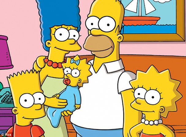 Retrato de Los Simpsons al completo