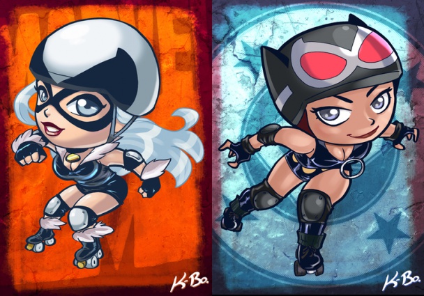 Kevin Bolk nos presenta sus patinadoras de Marvel y DC 4 KEVIN BOLK ART