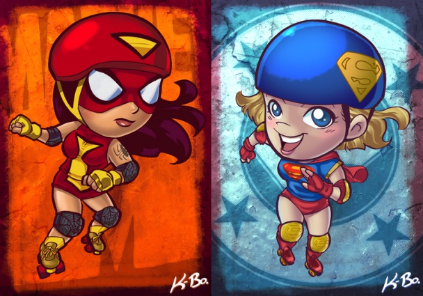 Kevin Bolk nos presenta sus patinadoras de Marvel y DC 6 KEVIN BOLK ART