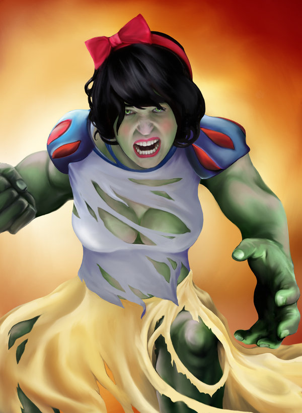 Christopher Stoll nos presenta sus princesas Disney: The Avengers 2 BLANCANIEVES - HULK