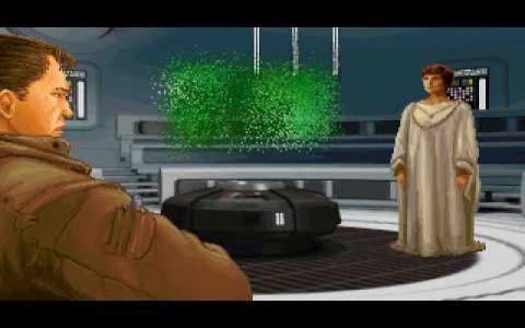 Kyle Katarn, protagonista, junto a Mon Mothma