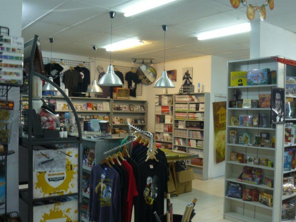 Interior de la tienda.