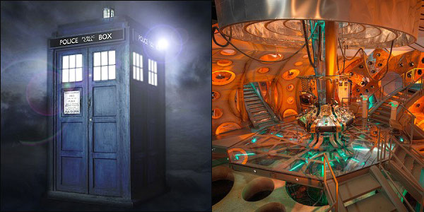 TARDIS interior-exterior