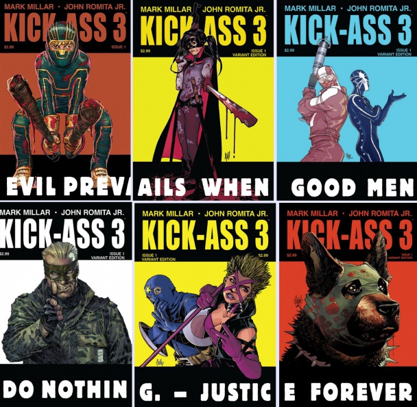 Kick Ass 3 #1 collage