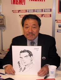 Kawaguchi con un boceto de Yamaoka