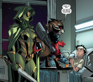 Nova: Tenemos chico nuevo en la oficina 2 Nova, Gamora, Mapache