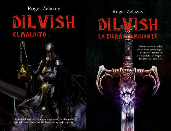 Dilvish, el maldito + La tierra cambiante de Roger Zelazny, portadas de La Factoría de Ideas