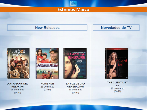 Novedades Fox Marzo