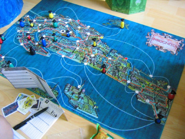 Reseña: Inkognito 4 inkognito mapa de venecia tablero de juego