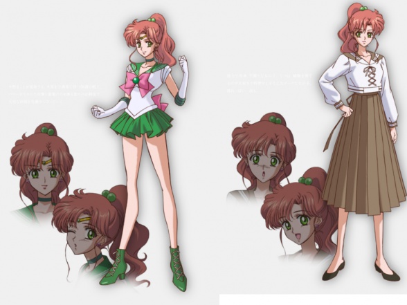 Diseño de personajes del nuevo anime basado en el popular manga shoujo de Naoko Takeuchi y titulado Pretty Guardian Sailor Moon Crystal: Usagi Tsukino (Sailor Luna), Ami Mizuno (Marinera Mercurio), Rei Hino (Marinera Marte), Makoto Kino (Marinera Júpiter) y Minako Aino (Marinera Venus).