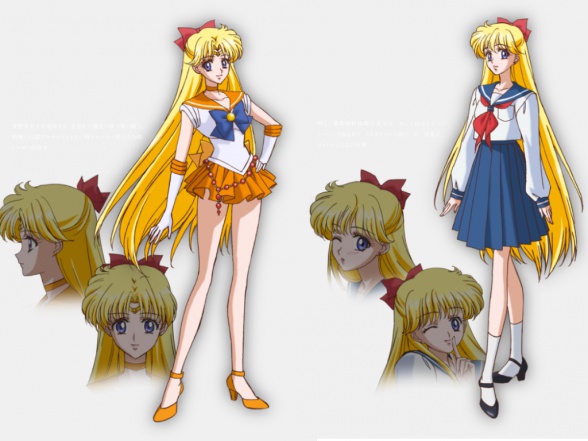 Diseño de personajes del nuevo anime basado en el popular manga shoujo de Naoko Takeuchi y titulado Pretty Guardian Sailor Moon Crystal: Usagi Tsukino (Sailor Luna), Ami Mizuno (Marinera Mercurio), Rei Hino (Marinera Marte), Makoto Kino (Marinera Júpiter) y Minako Aino (Marinera Venus).