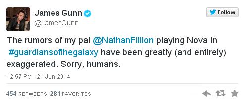 Cameo de Nathan Fillion en Guardianes de la Galaxia 3 James Gunn Twitter