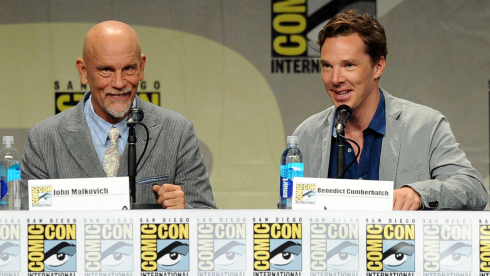 malkovich y cumberbatch comic con 2104