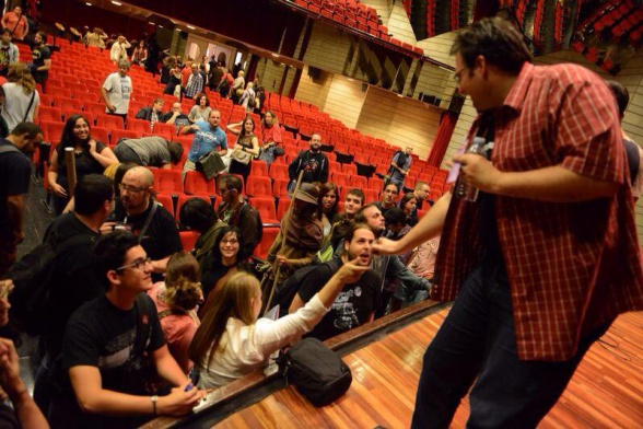 Tras la charla, foto de la organización