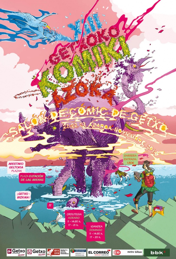 Cartel del Salón del Cómic de Getxo 2014