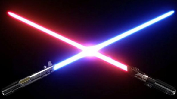 Star Wars VII duelo sables luz destacada